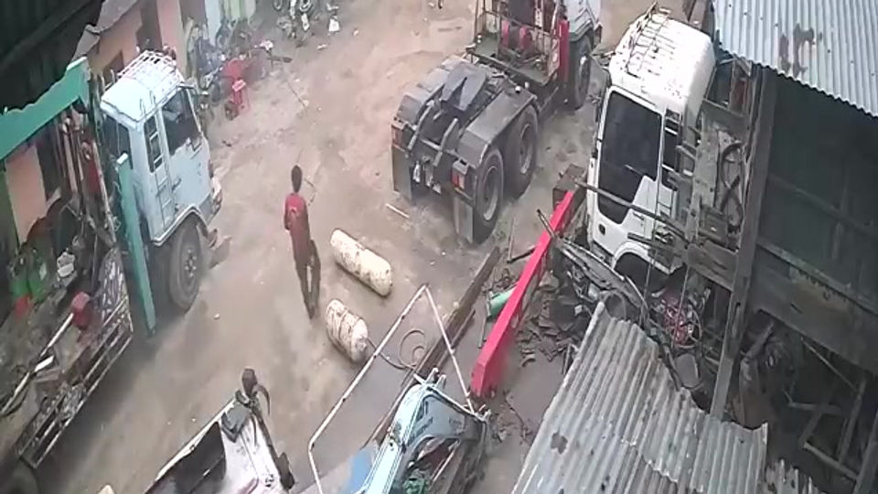 Gas Tank Shoots Through House Walls